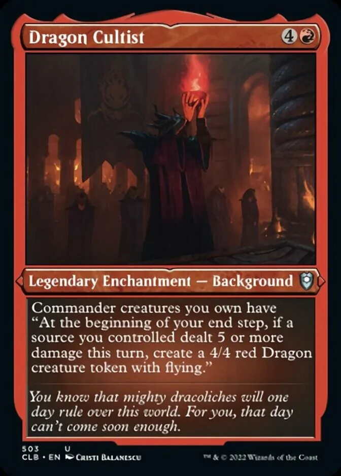 Dragon Cultist <foil-etched> [CLB] (FE)