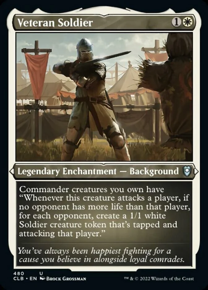 Veteran Soldier <foil-etched> [CLB] (FE)