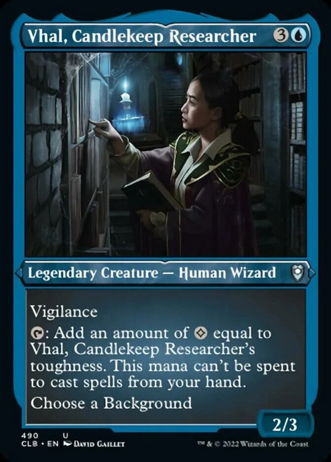 Vhal, Candlekeep Researcher <foil-etched> [CLB] (FE)