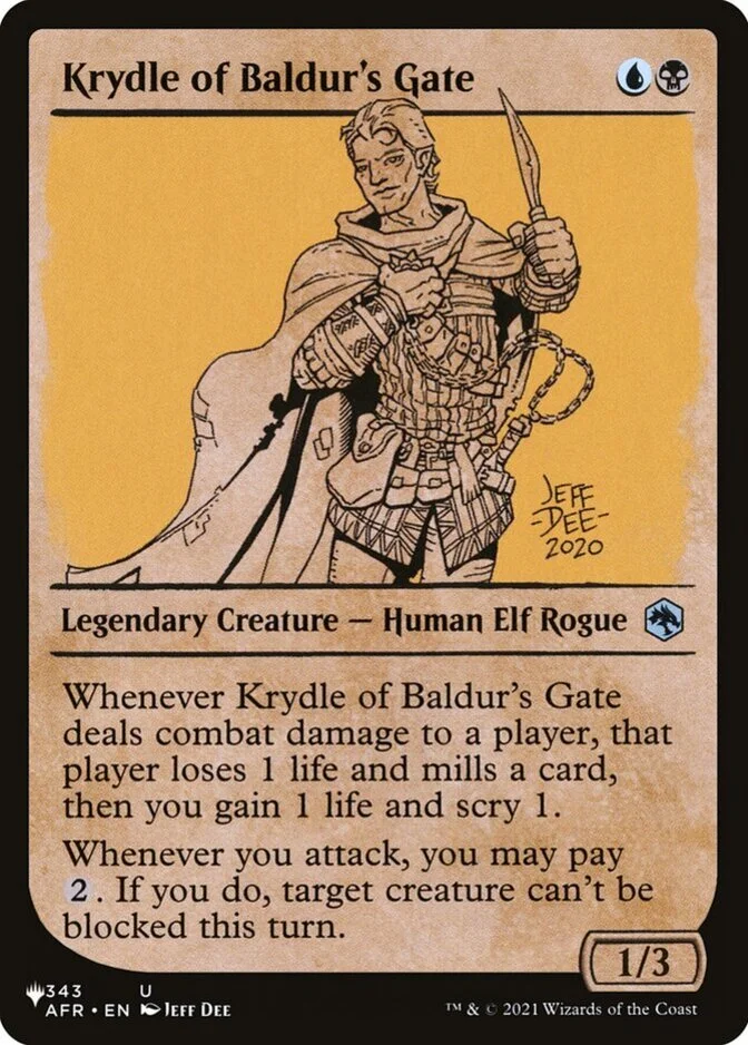 Krydle Krydle of Baldur's Gate, The List (PLIST) Price History