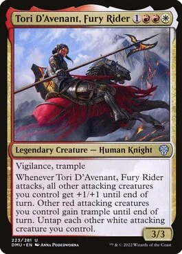 Tori D'Avenant, Fury Rider