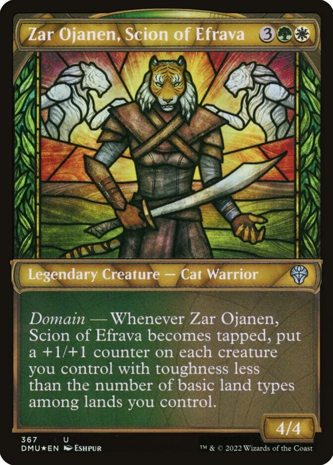 Zar Ojanen, Scion of Efrava <textured foil> [DMU]