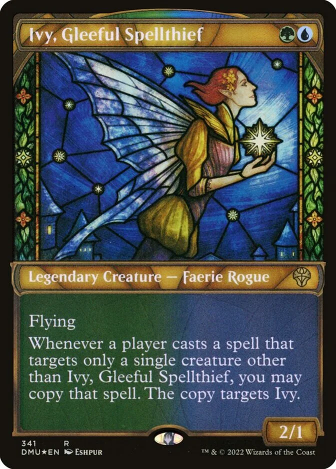 Ivy, Gleeful Spellthief <textured foil> [DMU]