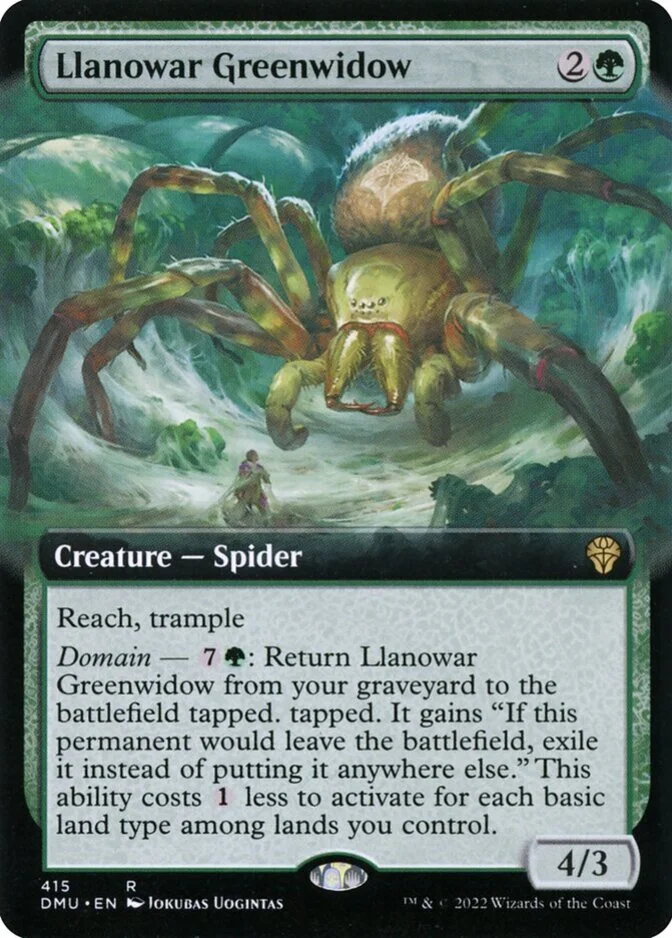 Llanowar Greenwidow <extended> [DMU] (F)