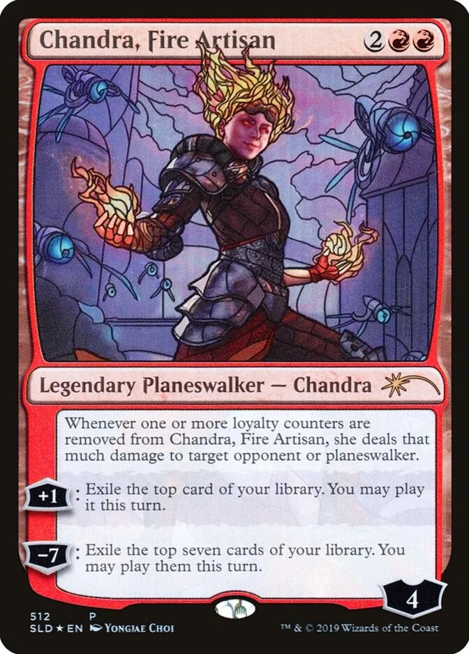 Chandra, Fire Artisan <Stained Glass Planeswalkers> [SLD] (F)
