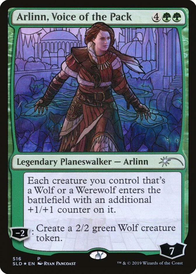 Arlinn, Voice of the Pack <Stained Glass Planeswalkers> [SLD] (F)