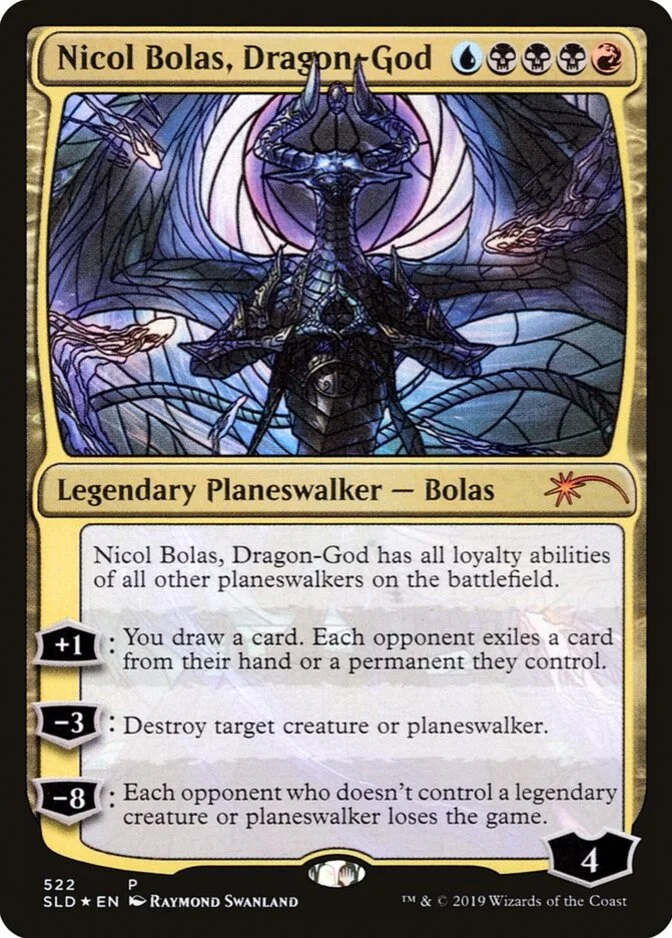Nicol Bolas, Dragon-God <Stained Glass Planeswalkers> [SLD] (F)