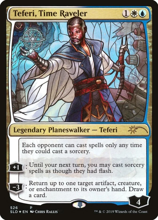 Teferi, Time Raveler <Stained Glass Planeswalkers> [SLD] (F)