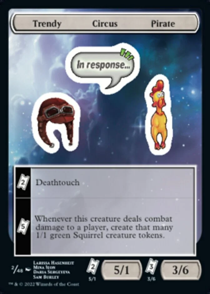 Trendy Circus Pirate Sticker Sheet [UNF]