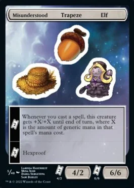 Misunderstood Trapeze Elf Sticker Sheet