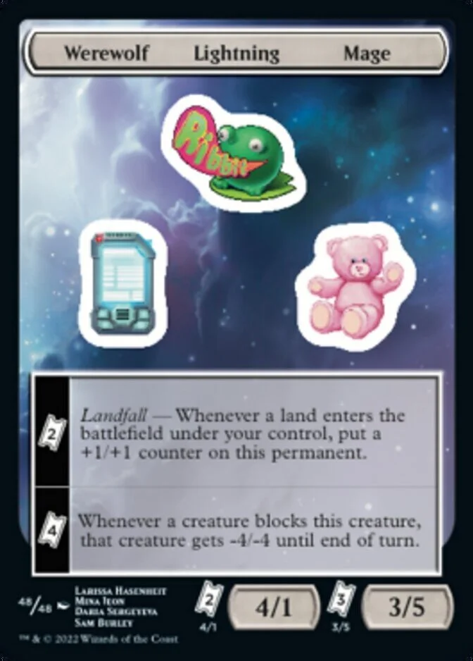 Werewolf Lightning Mage Sticker Sheet [UNF]