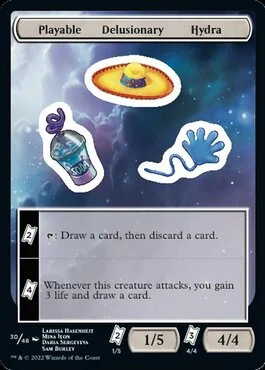 Playable Delusionary Hydra Sticker Sheet