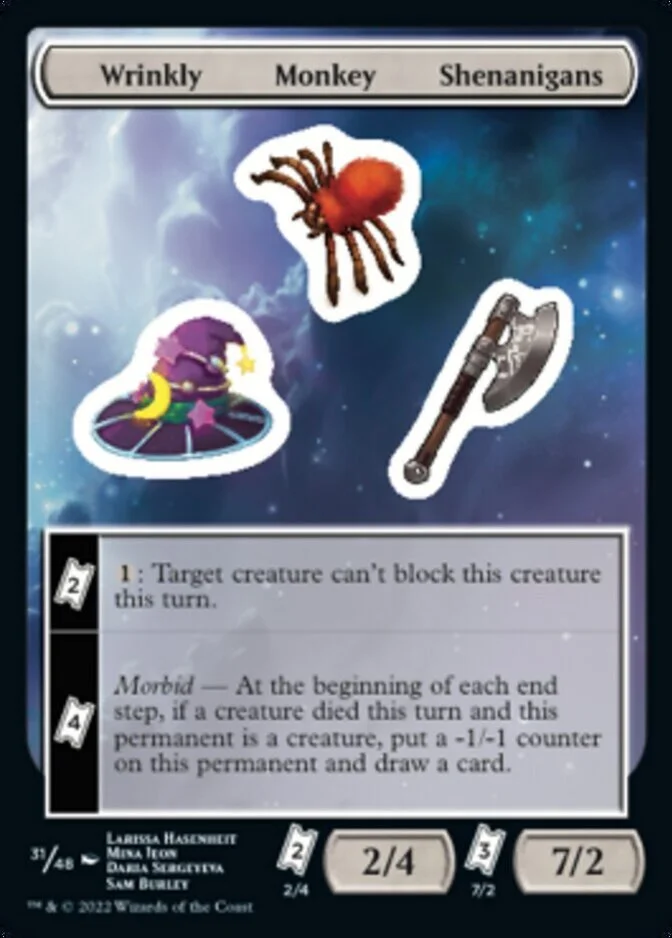 Wrinkly Monkey Shenanigans Sticker Sheet [UNF]