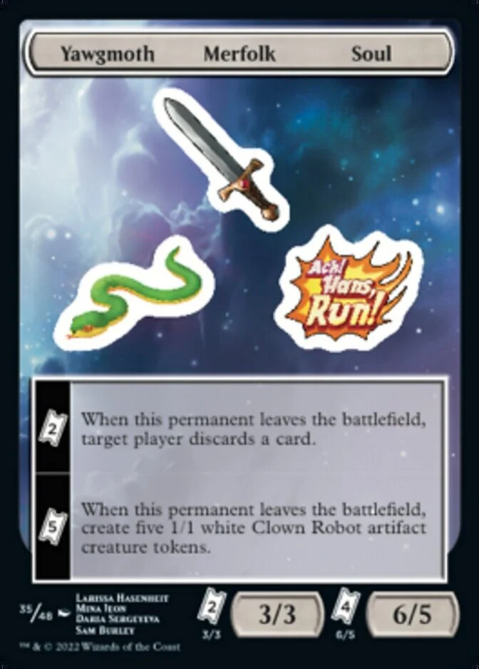 Yawgmoth Merfolk Soul Sticker Sheet [UNF]