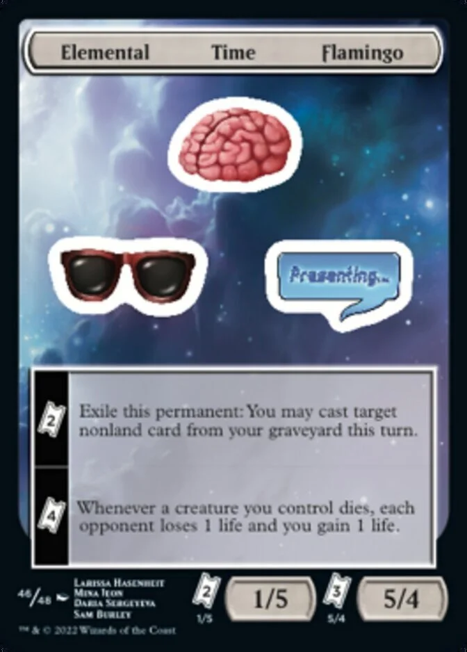 Elemental Time Flamingo Sticker Sheet [UNF]