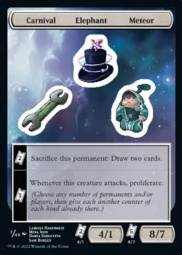 Carnival Elephant Meteor Sticker Sheet