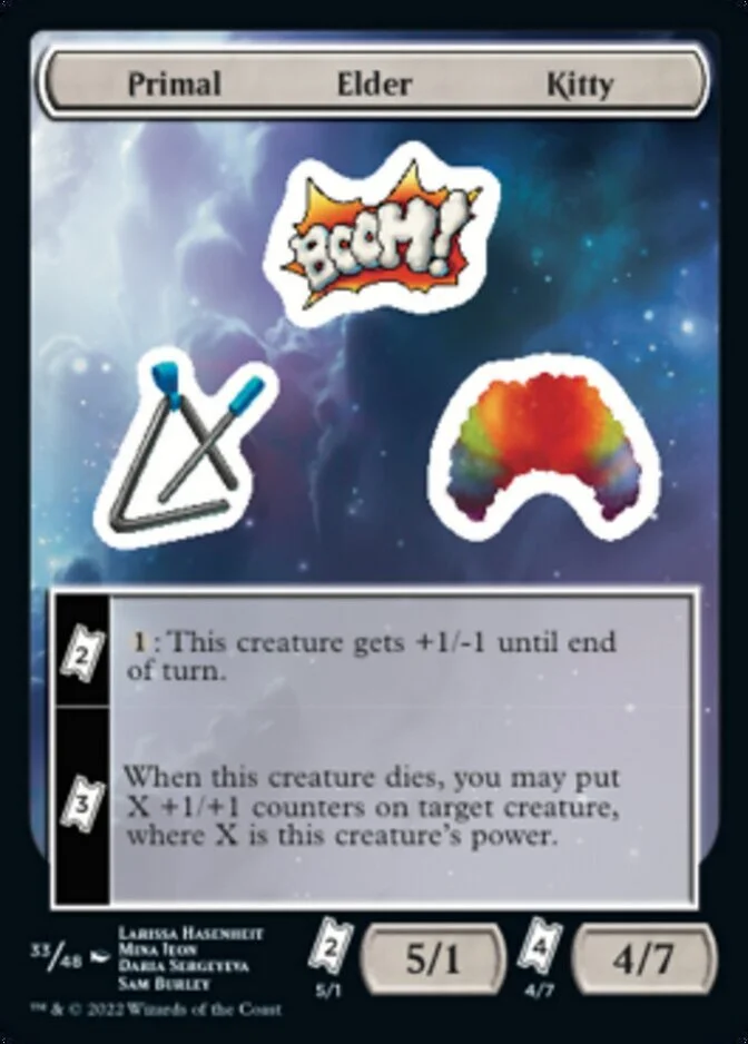 Primal Elder Kitty Sticker Sheet [UNF]