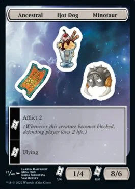 Ancestral Hot Dog Minotaur Sticker Sheet