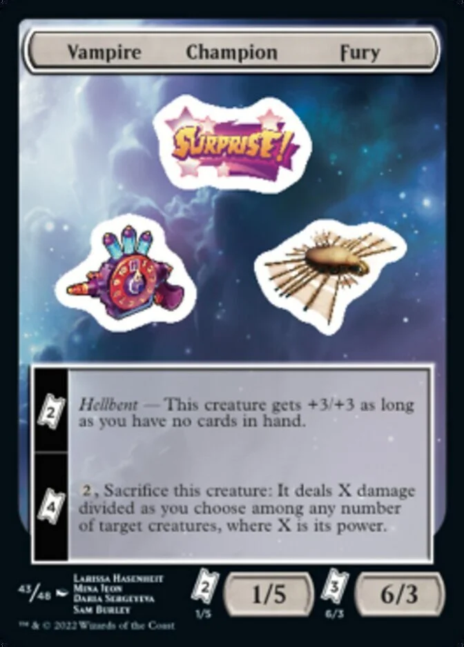 Vampire Champion Fury Sticker Sheet [UNF]