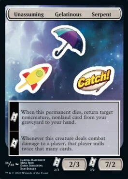 Unassuming Gelatinous Serpent Sticker Sheet