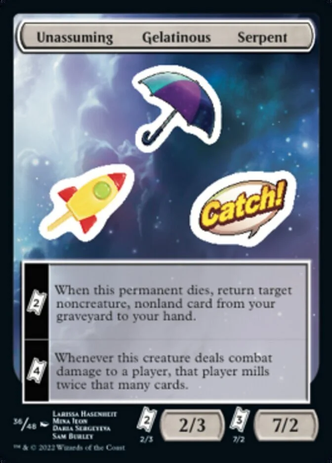 Unassuming Gelatinous Serpent Sticker Sheet [UNF]