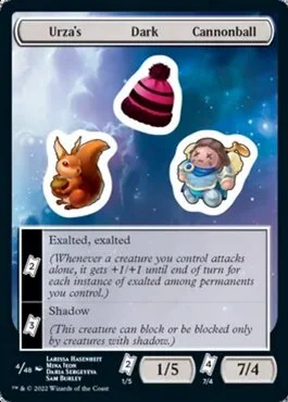 Urza's Dark Cannonball Sticker Sheet