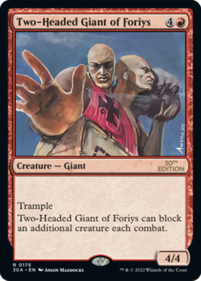 Two-Headed Giant of Foriys [30A]