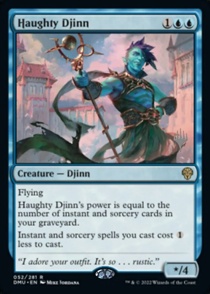 Haughty Djinn <planeswalker stamp> [DMU] (F)