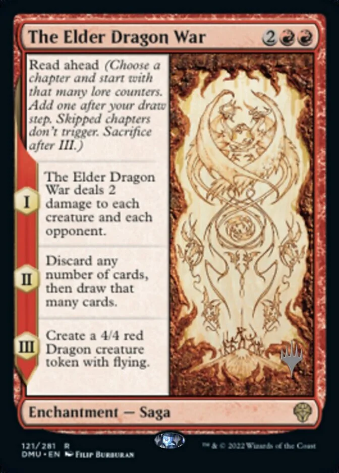 The Elder Dragon War <planeswalker stamp> [DMU] (F)