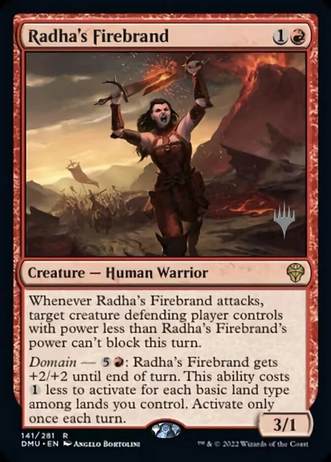 Radha's Firebrand <planeswalker stamp> [DMU] (F)