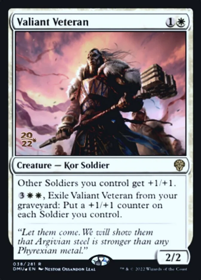 Valiant Veteran <prerelease> [DMU] (F)