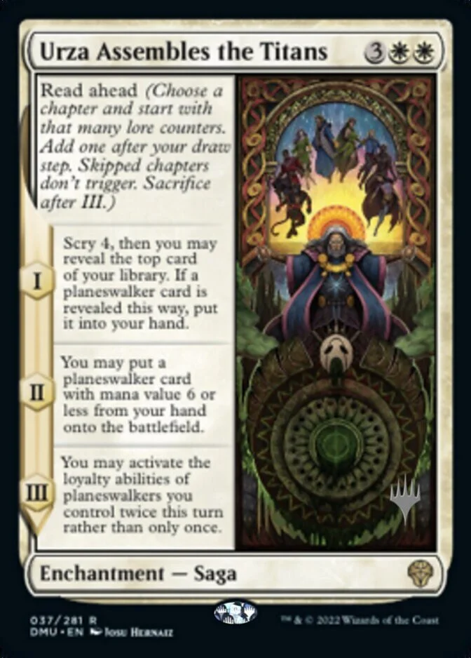 Urza Assembles the Titans <planeswalker stamp> [DMU]