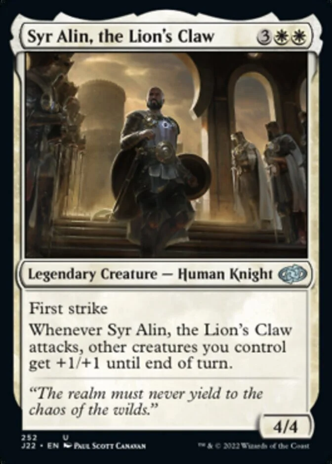 Syr Alin, the Lion's Claw [J22]