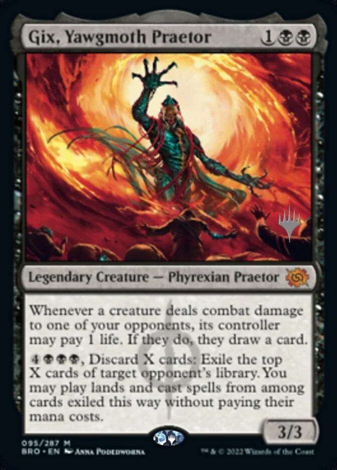 Gix, Yawgmoth Praetor <planeswalker stamp> [BRO]