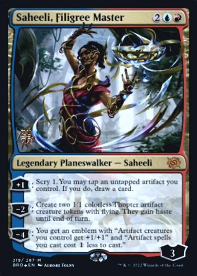 Saheeli, Filigree Master <prerelease> [BRO] (F)