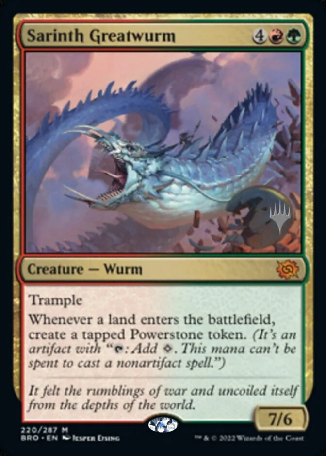 Sarinth Greatwurm <planeswalker stamp> [BRO]