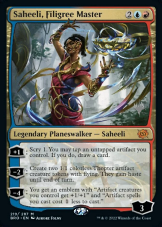 Saheeli, Filigree Master <planeswalker stamp> [BRO] (F)