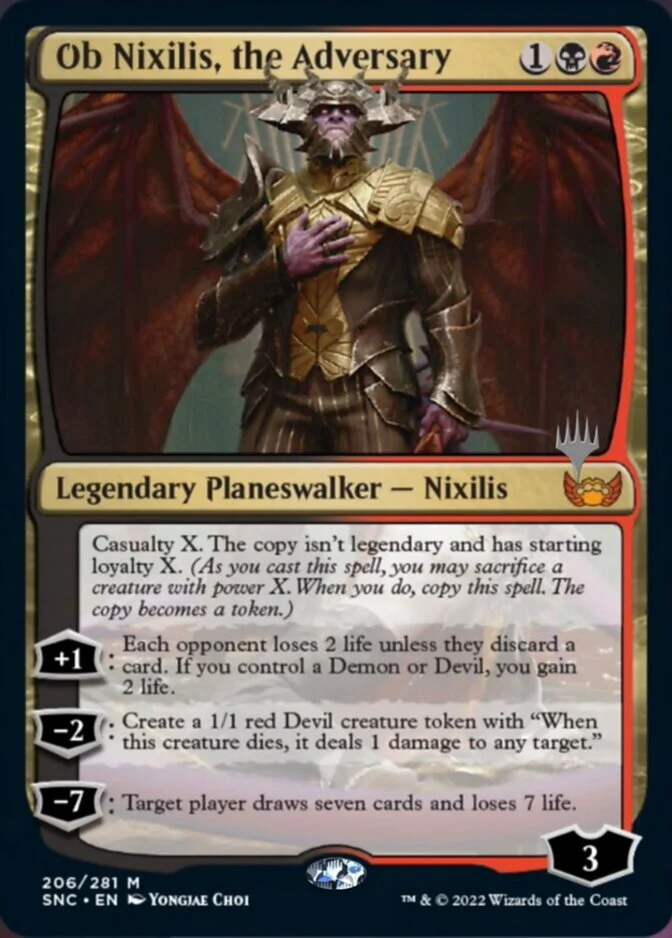 Ob Nixilis, the Adversary <planeswalker stamp> [SNC] (F)