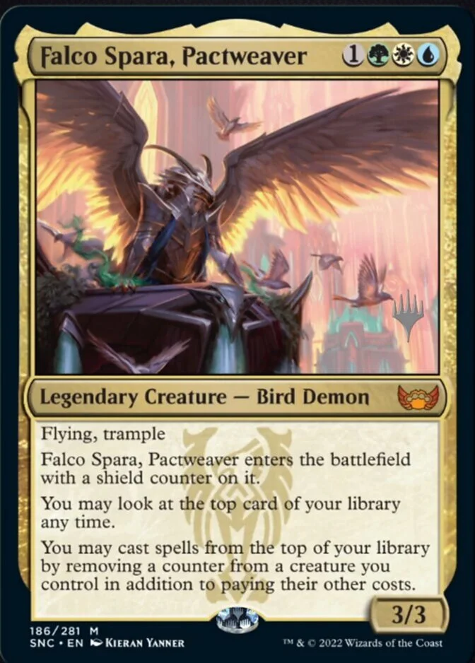 Falco Spara, Pactweaver <planeswalker stamp> [SNC]