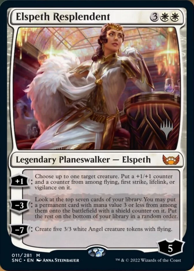 Elspeth Resplendent <planeswalker stamp> [SNC]