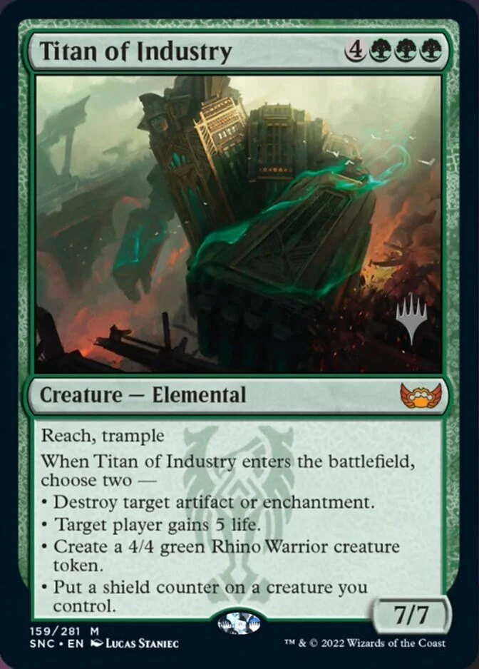 Titan of Industry <planeswalker stamp> [SNC]