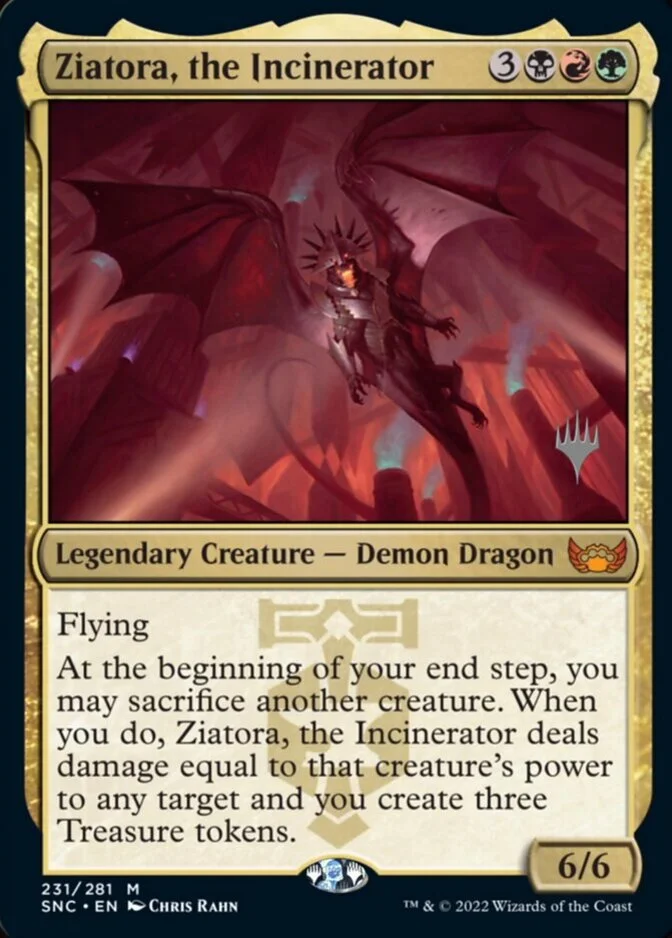 Ziatora, the Incinerator <planeswalker stamp> [SNC]