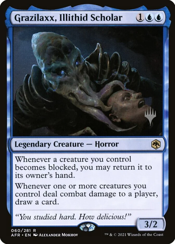 Grazilaxx, Illithid Scholar <planeswalker stamp> [AFR]
