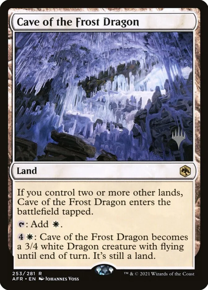 Cave of the Frost Dragon <planeswalker stamp> [AFR]
