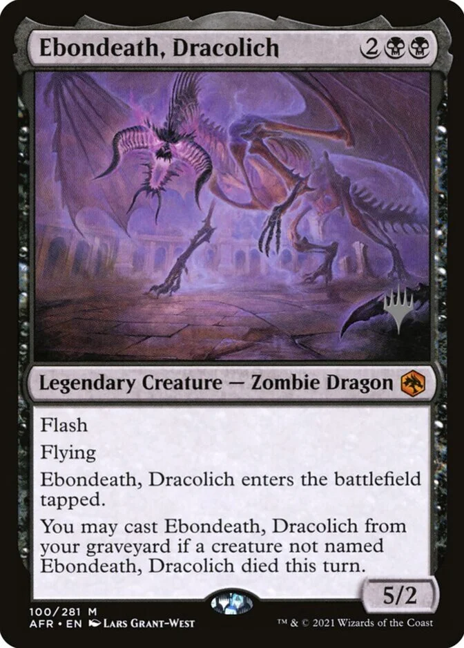 Ebondeath, Dracolich <planeswalker stamp> [AFR]