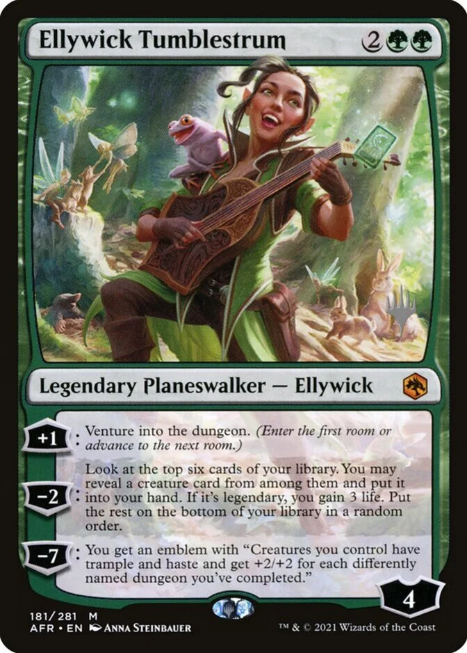 Ellywick Tumblestrum <planeswalker stamp> [AFR]