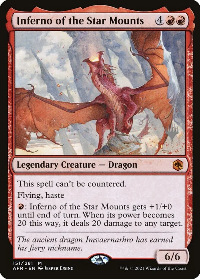 Inferno of the Star Mounts <planeswalker stamp> [AFR]