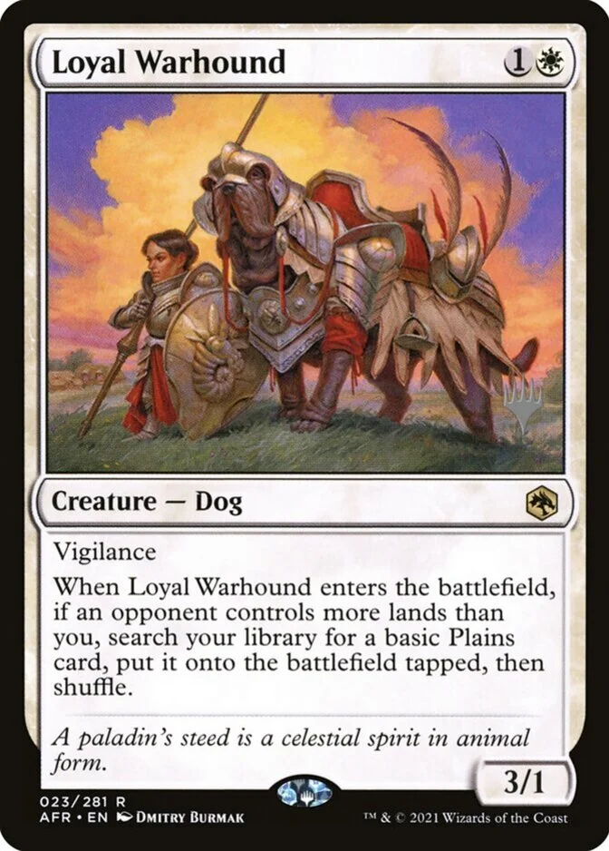 Loyal Warhound <planeswalker stamp> [AFR] (F)