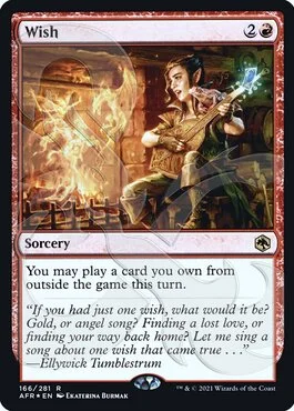 mtg wish 願い　4枚セット　プロモ　アンパサンド　ampersand Wish, Adventures in the Forgotten Realms (AFR) Price History