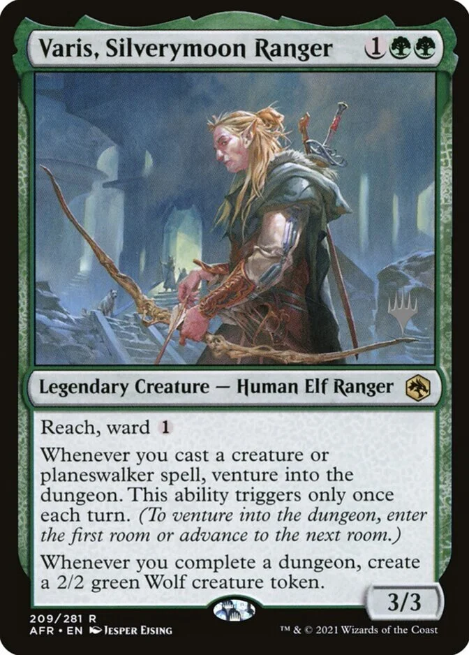 Varis, Silverymoon Ranger <planeswalker stamp> [AFR]